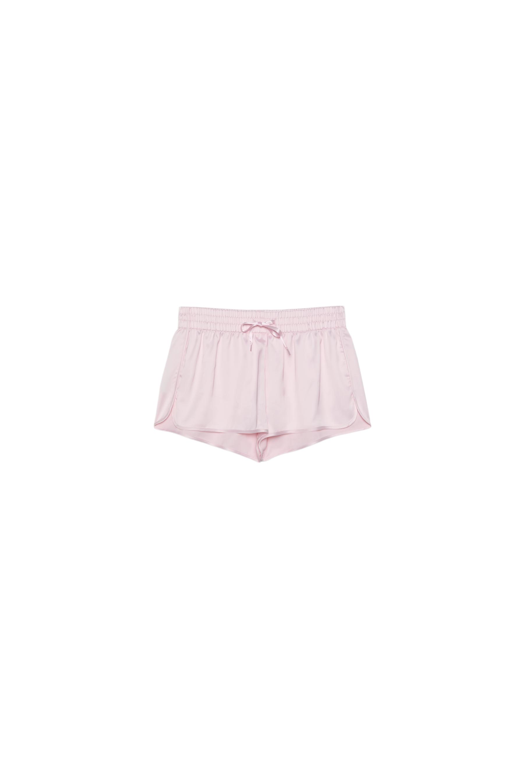 Saten yüzeyli mini şort - Görsel 11
