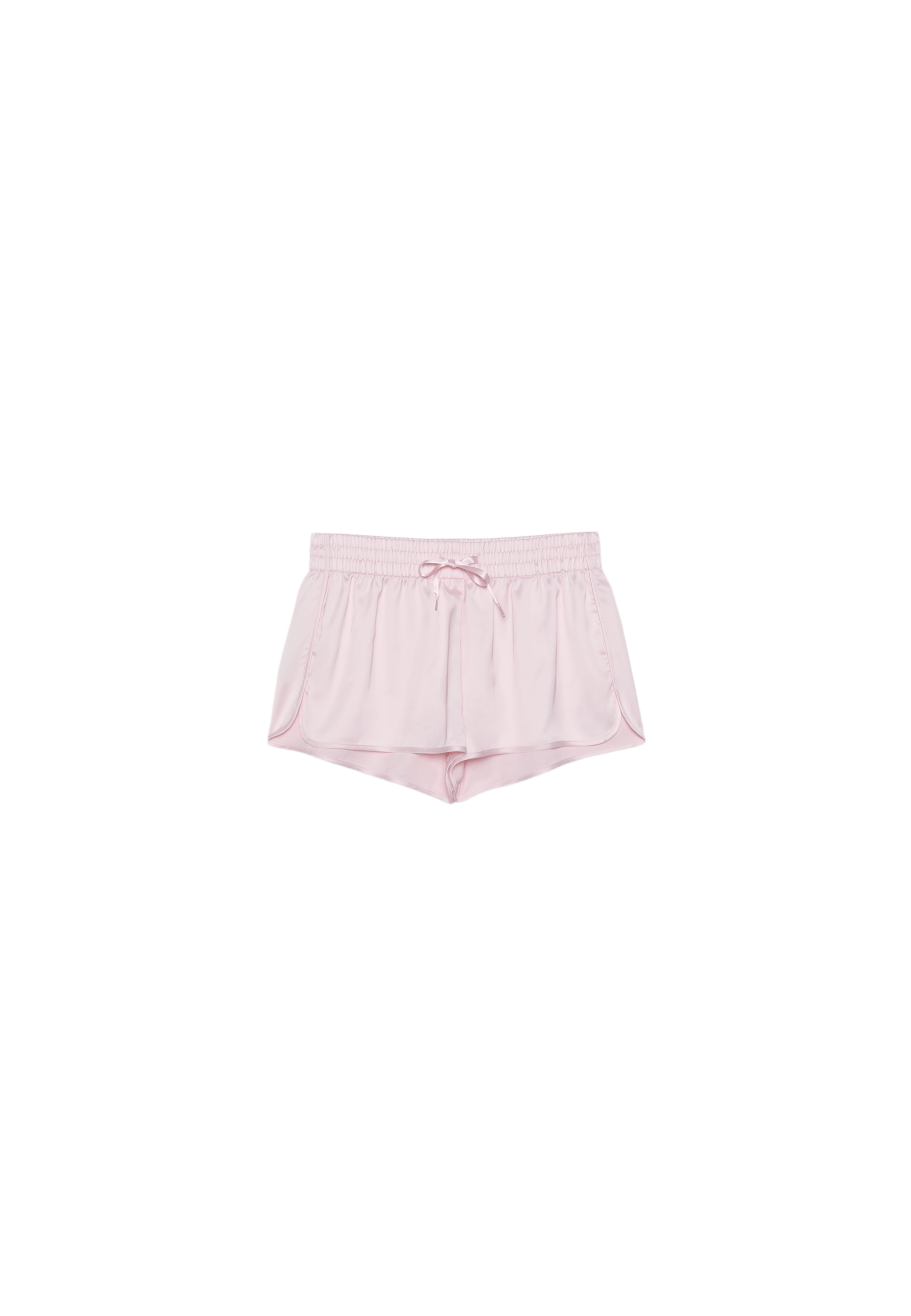 Satin mini shorts — Pastel pink