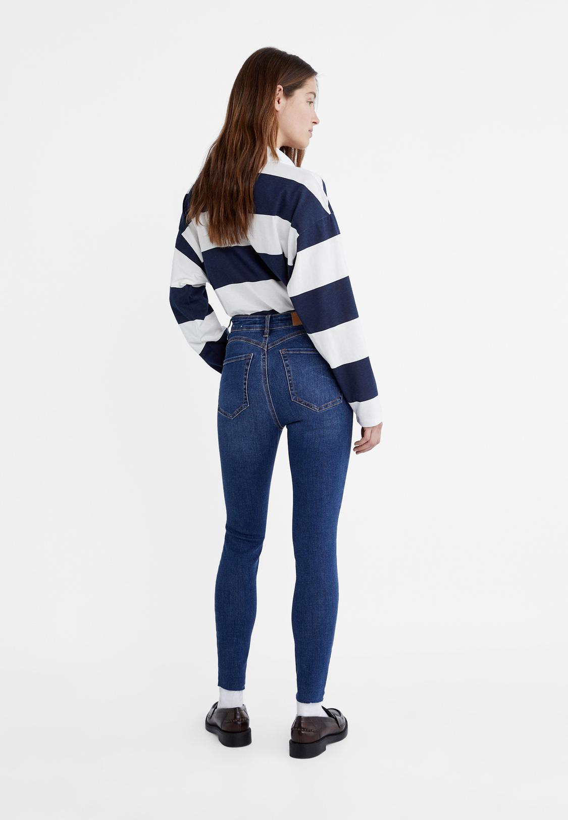 Tiro Alto Jeans Pegados Para Mujeres 1430 Jeans Push Up