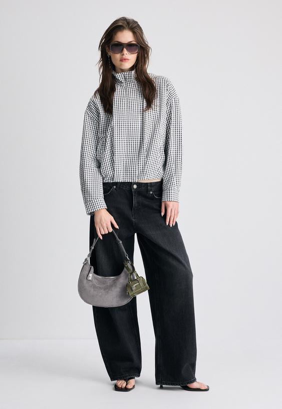 giacca oversize a quadri