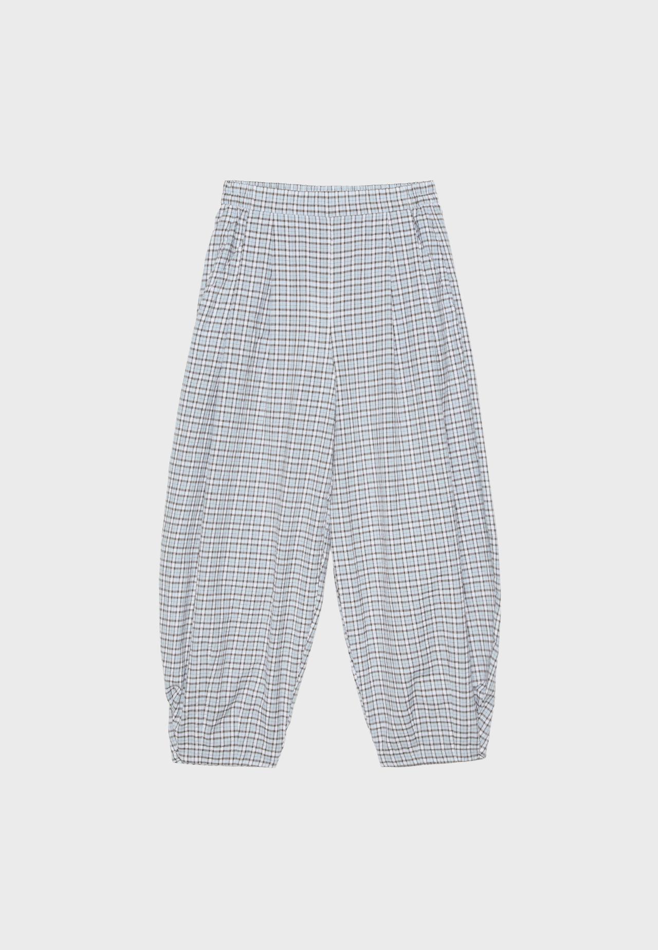 Flowing barrel trousers — Sky blue