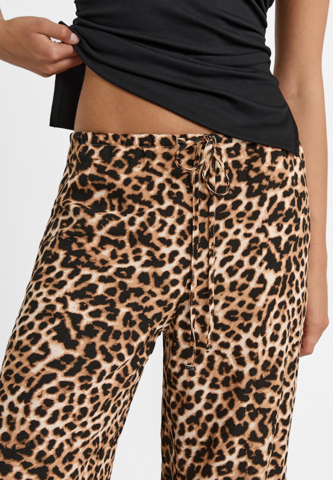 Stradivarius Pantaloni Leopardati Donna Pantaloni Tuta Leopardata