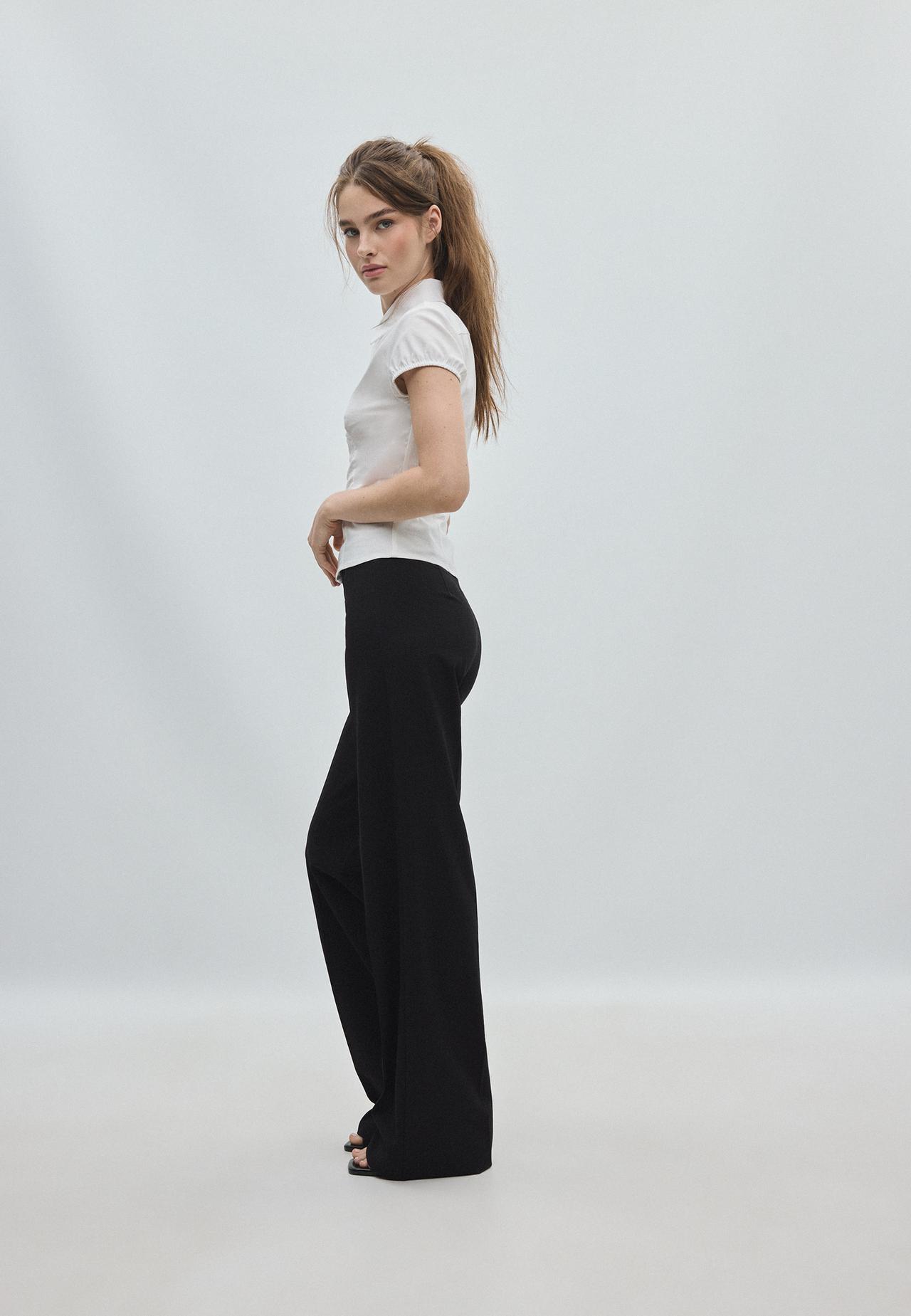 Wide-leg trousers — Black