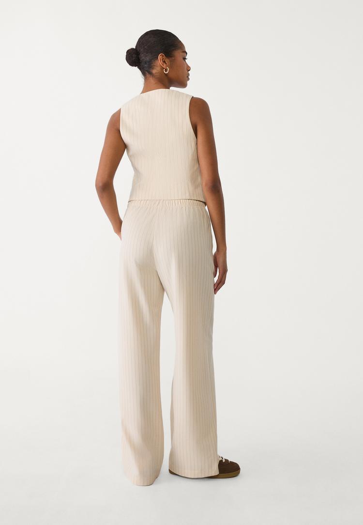 pantalon largo fluido rayas