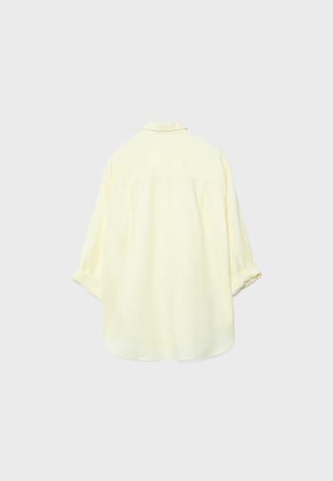 Linen-effect flowing shirt — Gold 7