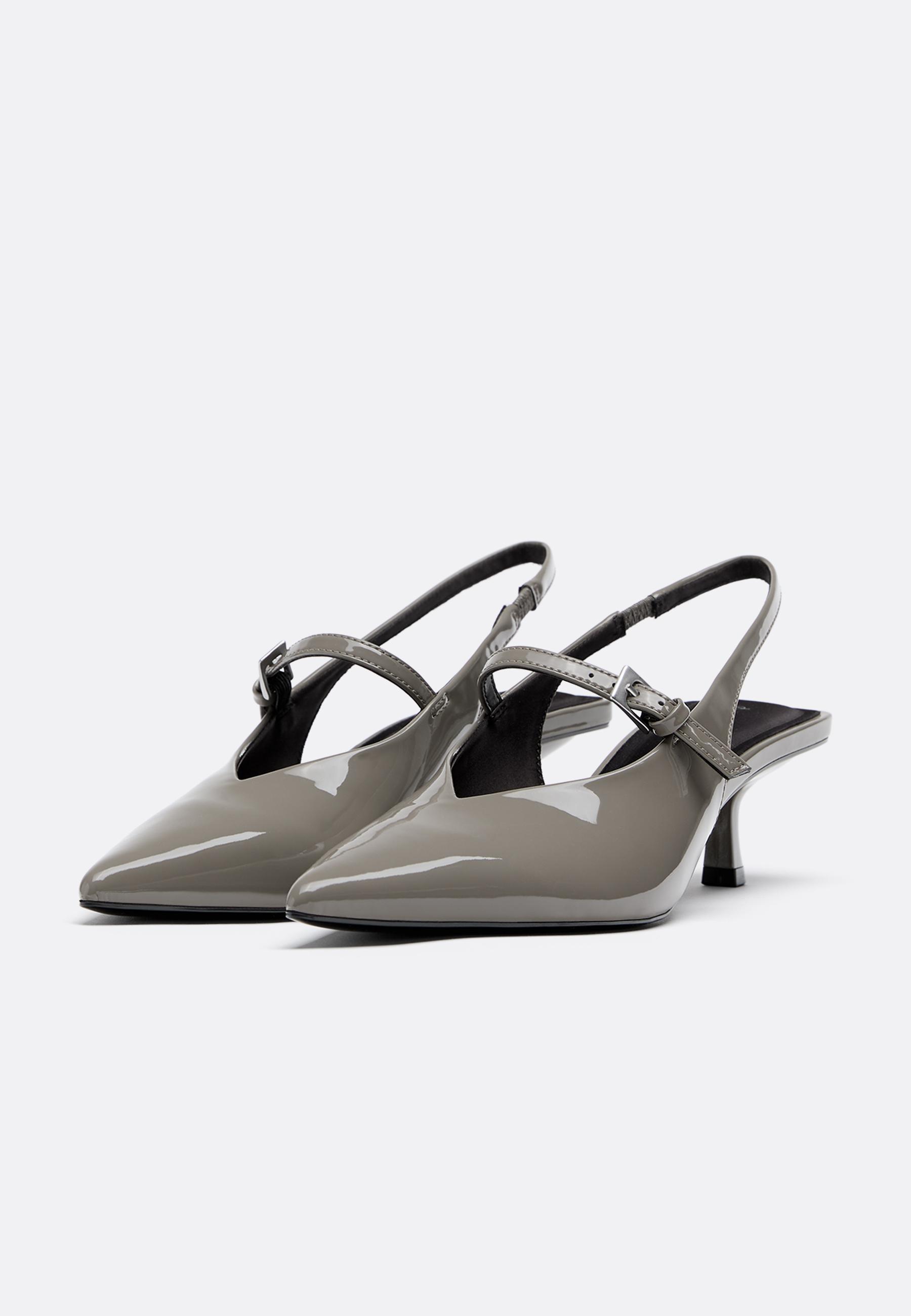 Patent-effect heels — GREY