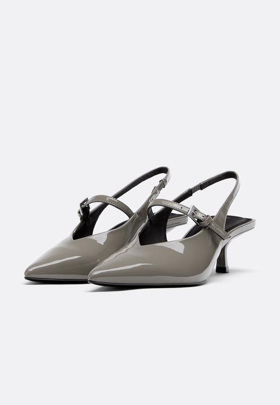 zapatos tacon efecto charol