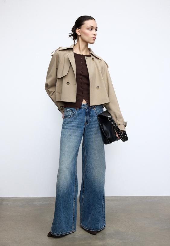 trench fluida corta vestir