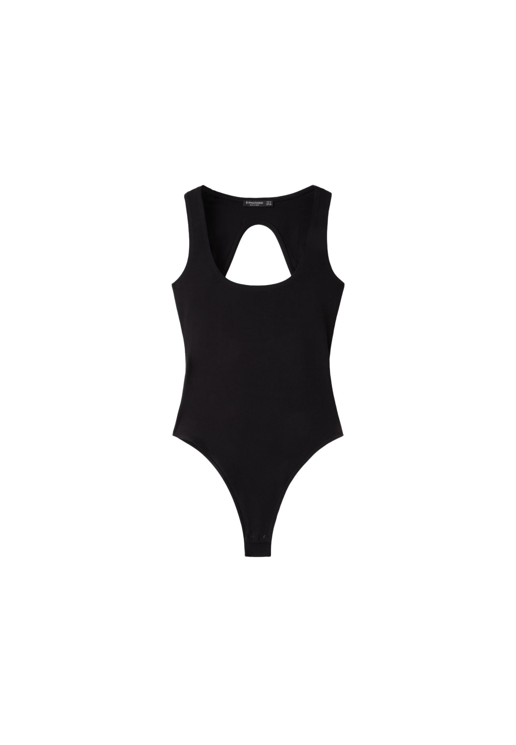 Open-back bodysuit — Black