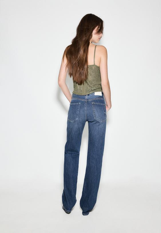 d98 vintage efektli straight fit jean