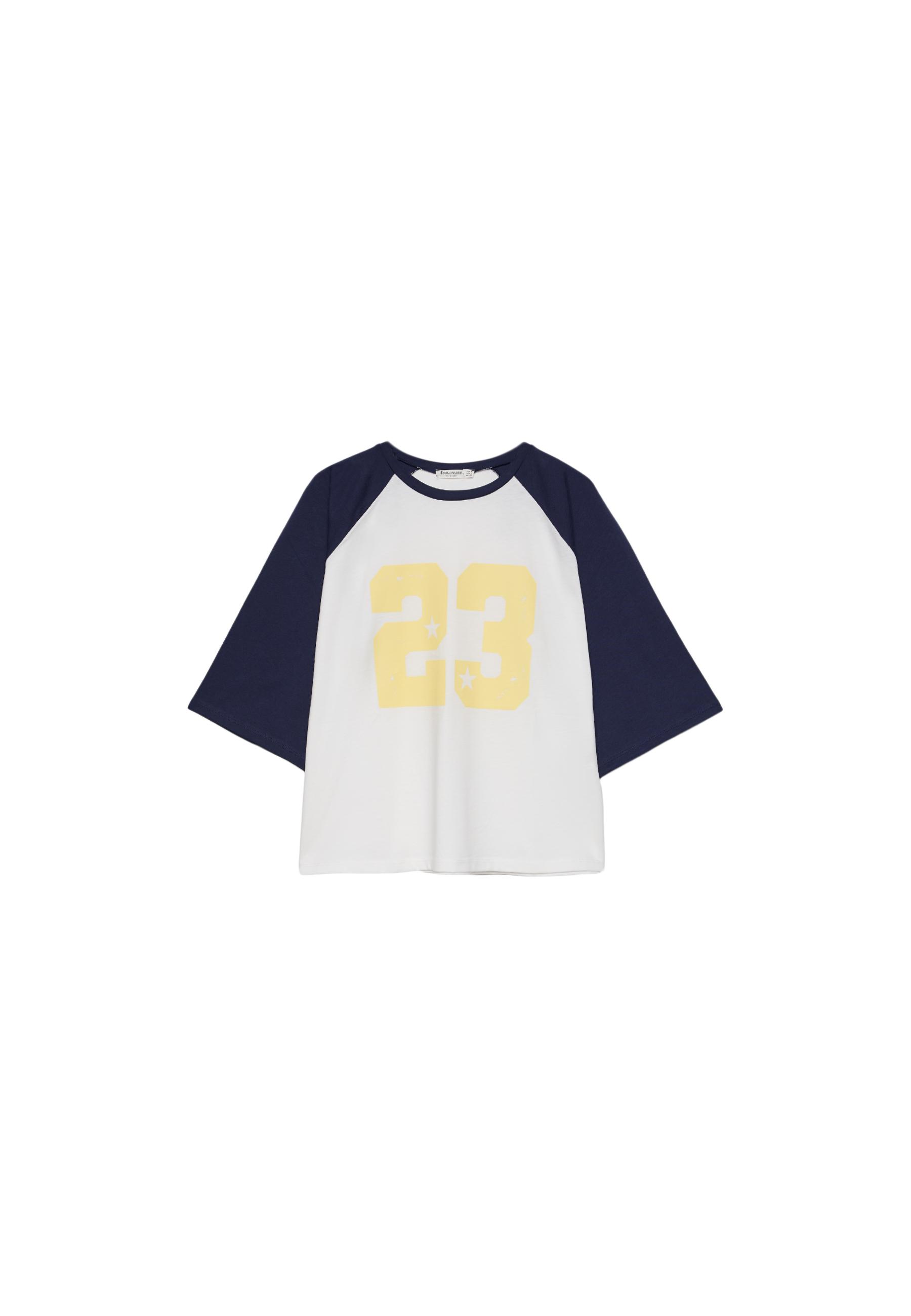 Raglan sleeve T-shirt — Dark blue