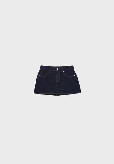 D62 denim skort — RINSE BLUE DENIM 7