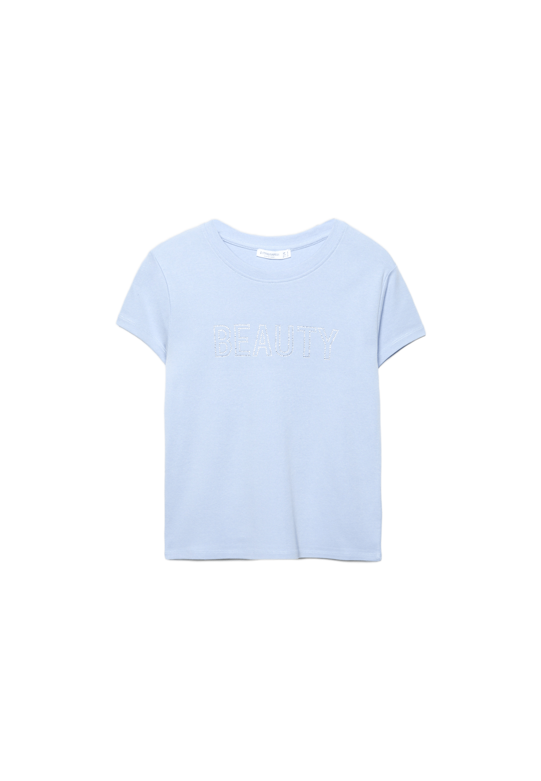 Fitted graphic short sleeve T-shirt — Sky blue