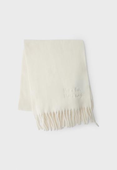 Slogan scarf — Ecru 1