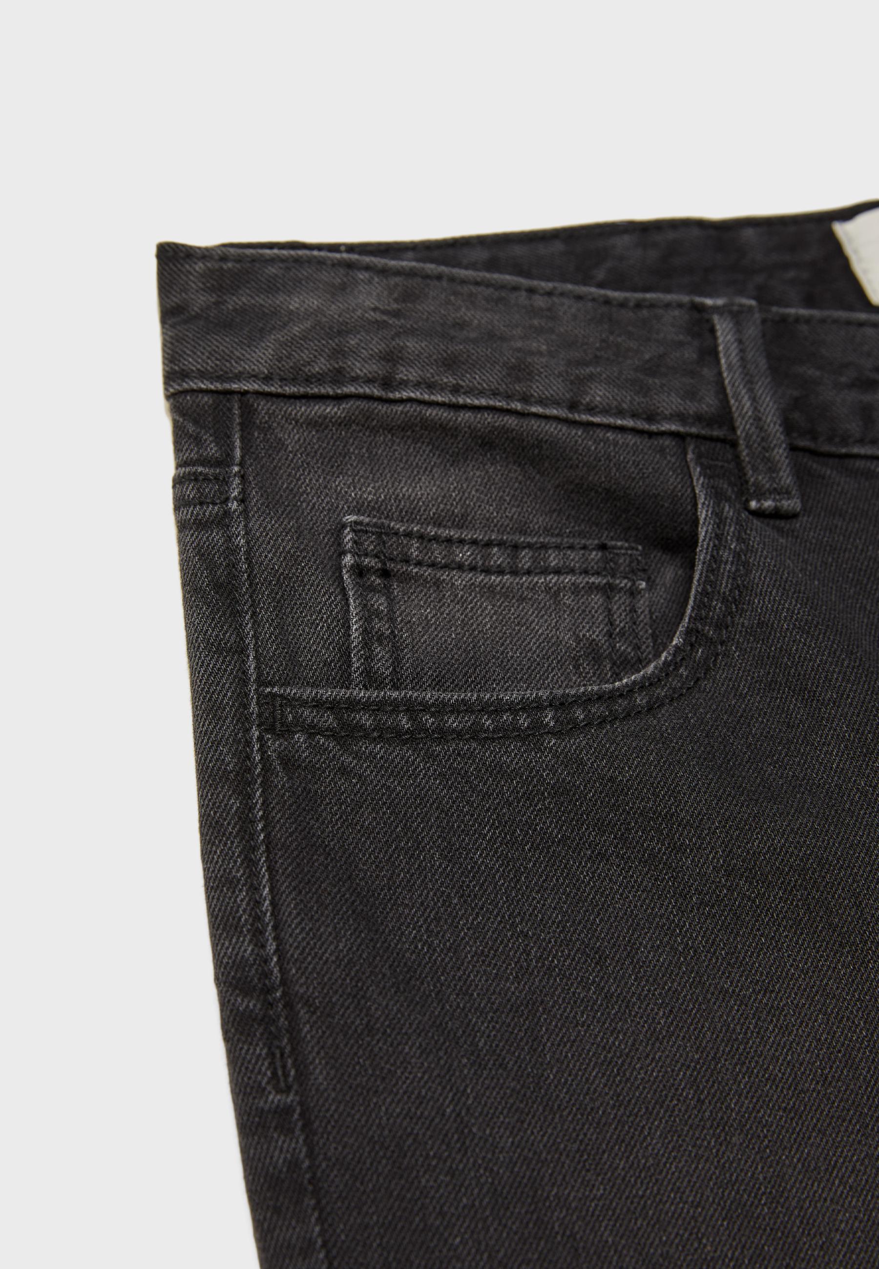 oaf fold waist denim black