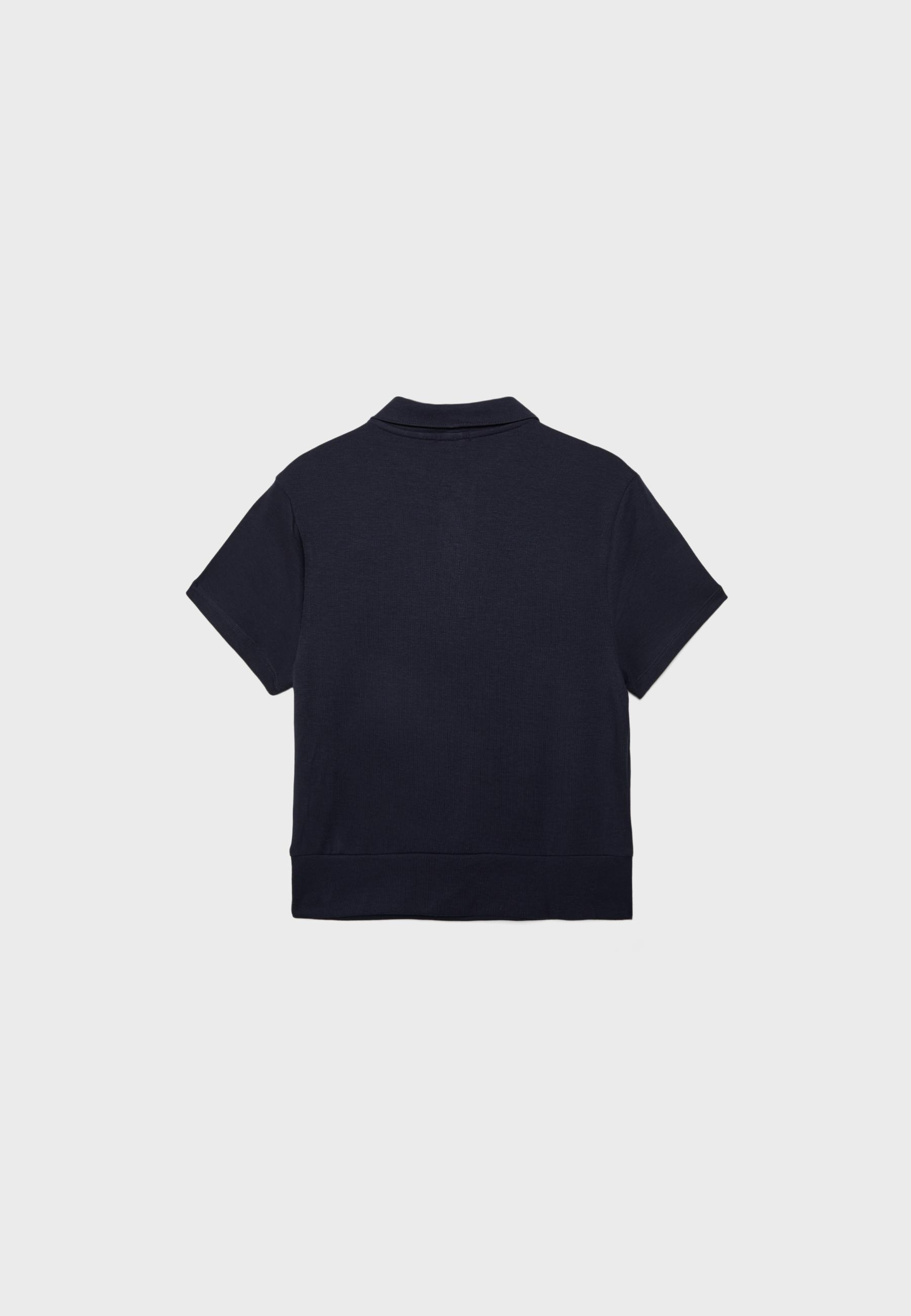 Short sleeve polo T-shirt — Dark blue