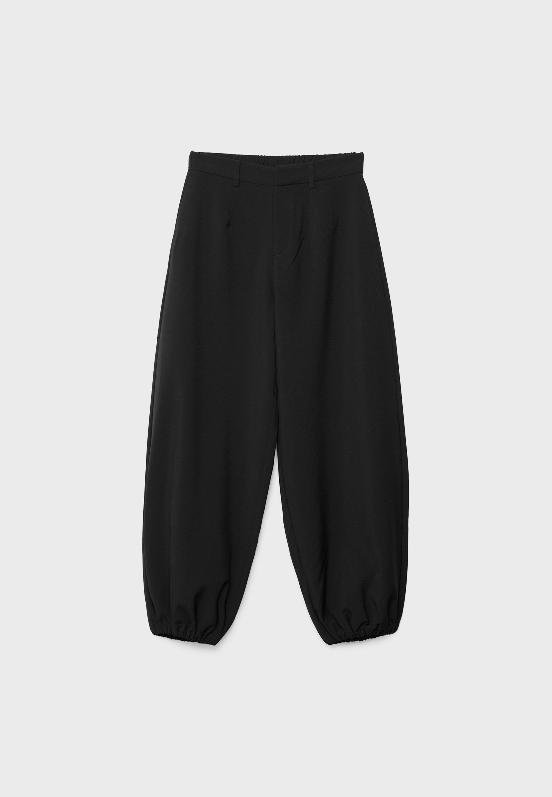 Balloon Dress Trousers — Black