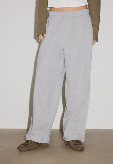 Plush joggers with contrast piping — Grey melange 3