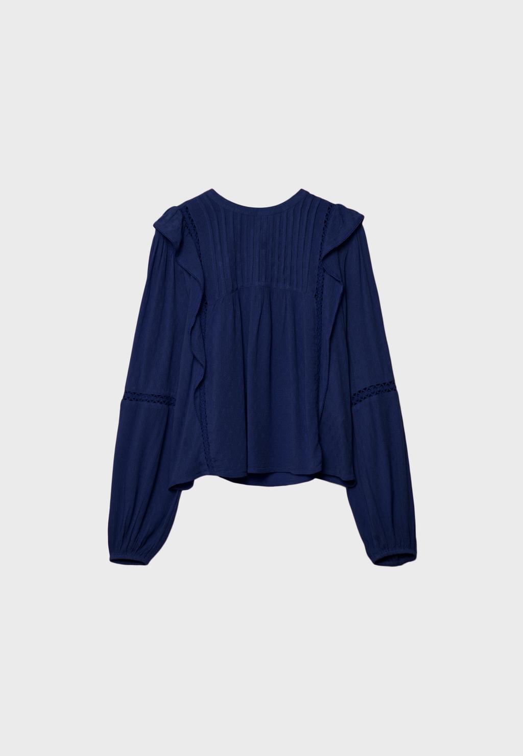 Blusa fluida volantes