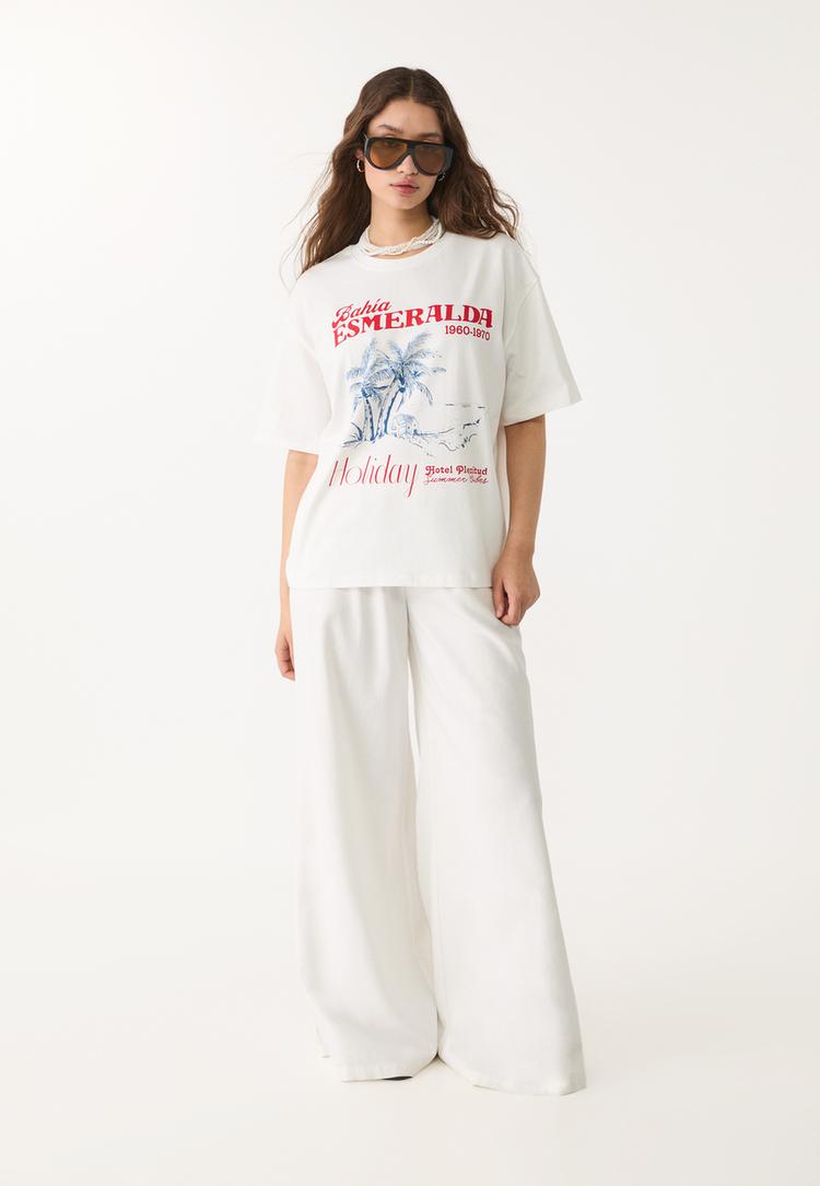 camiseta estampada bahia esmeralda