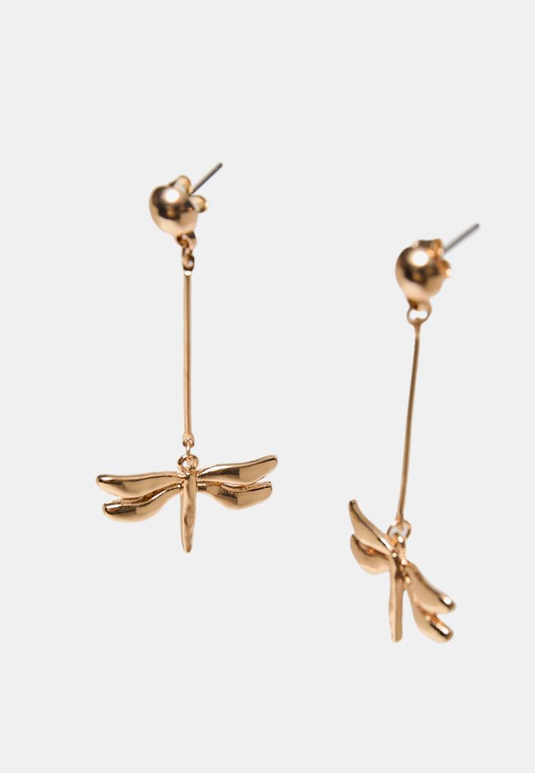 Stradivarius Σετ 2 Μακριά Σκουλαρίκια Garden Χρυσαφί Os φωτογραφία