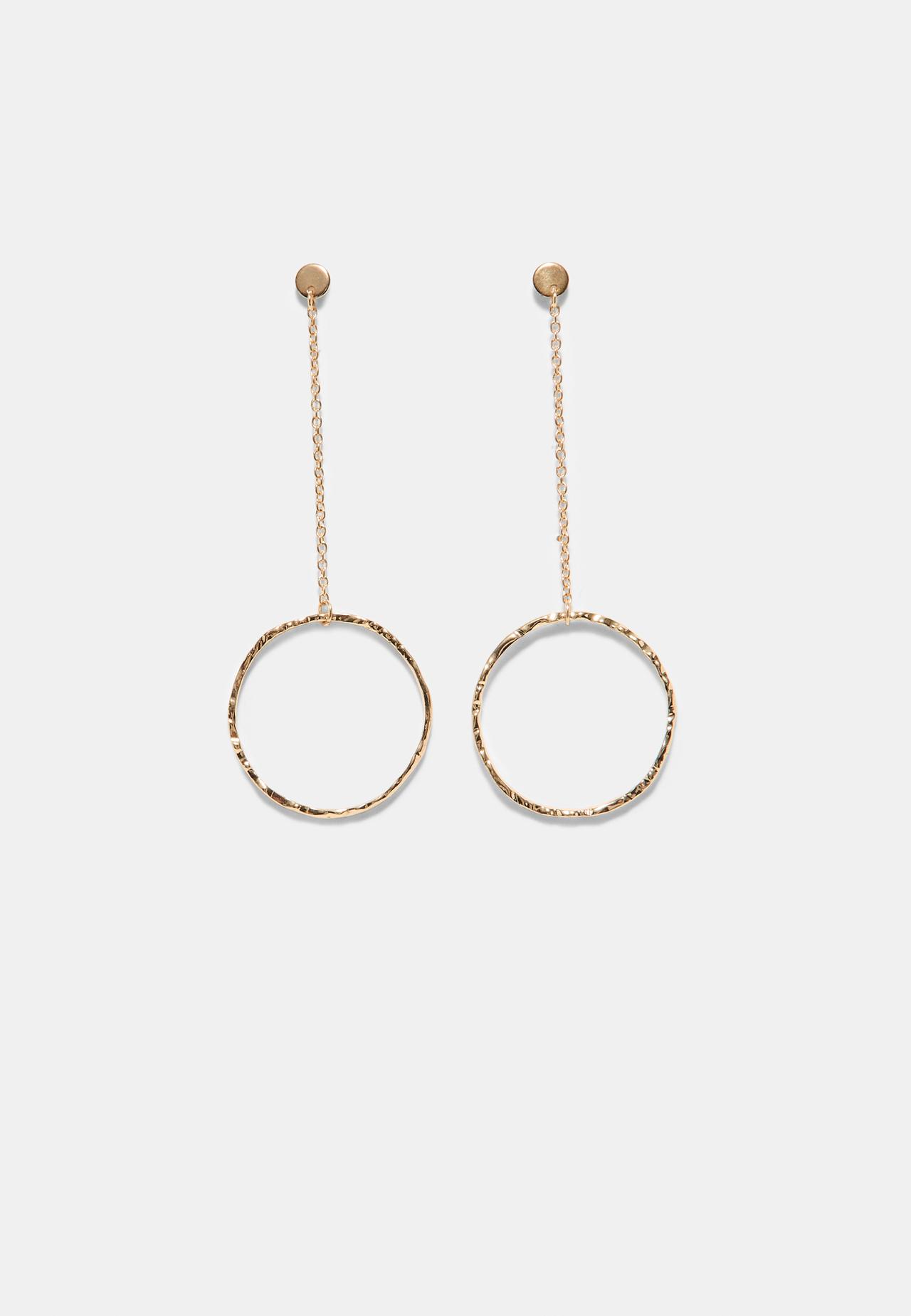 Circle dangle earrings — Gold
