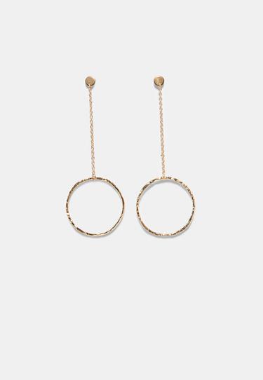 Circle dangle earrings — Gold 1