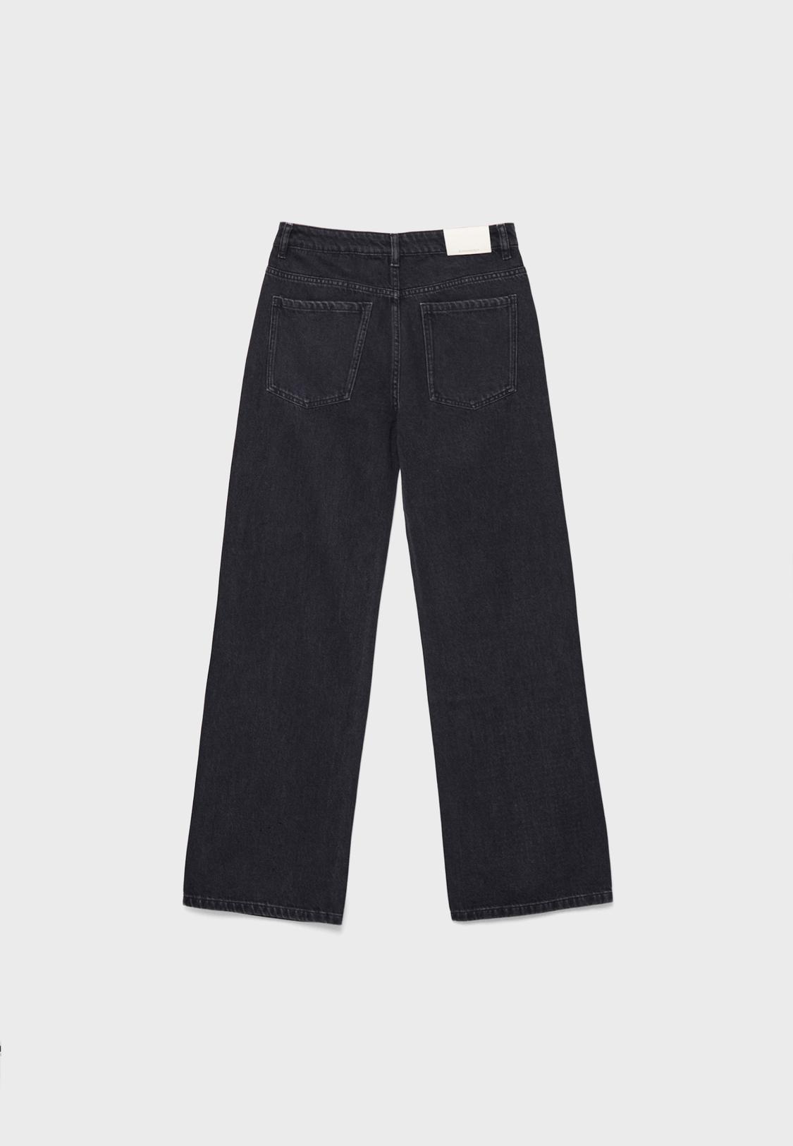 Straight-fit jeans with rhinestones Women's fashion