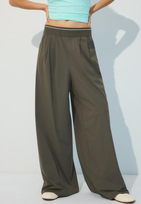 pantalon jogger palazzo taille elastique