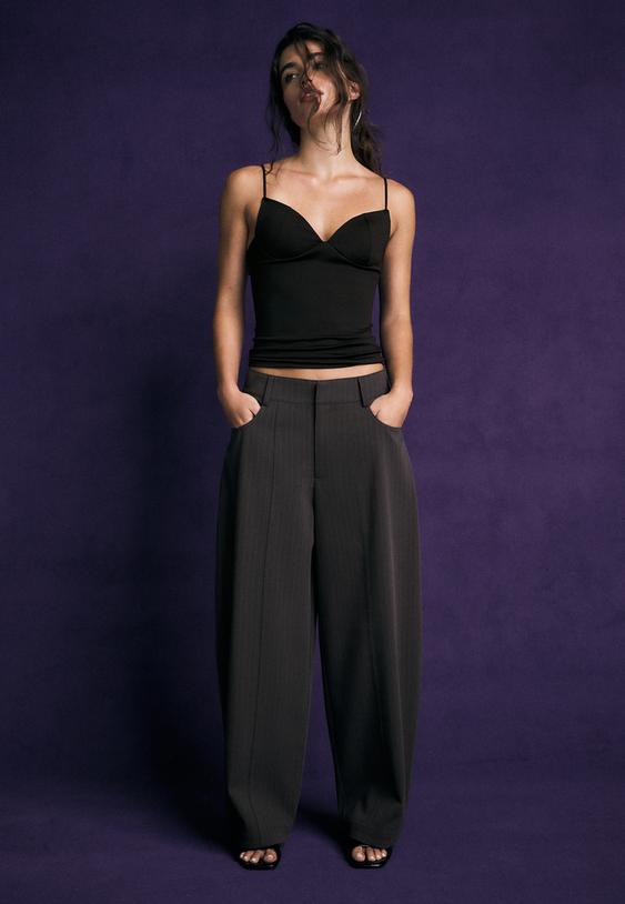 pantalon barrel habille