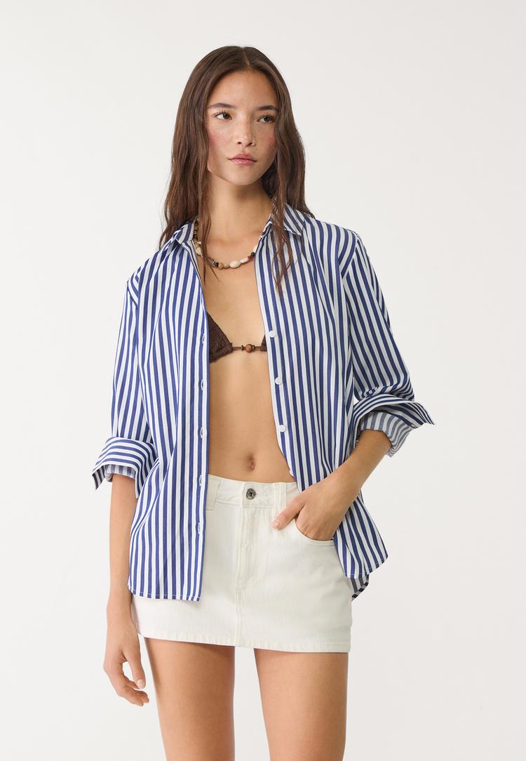 camisa popelin rayas