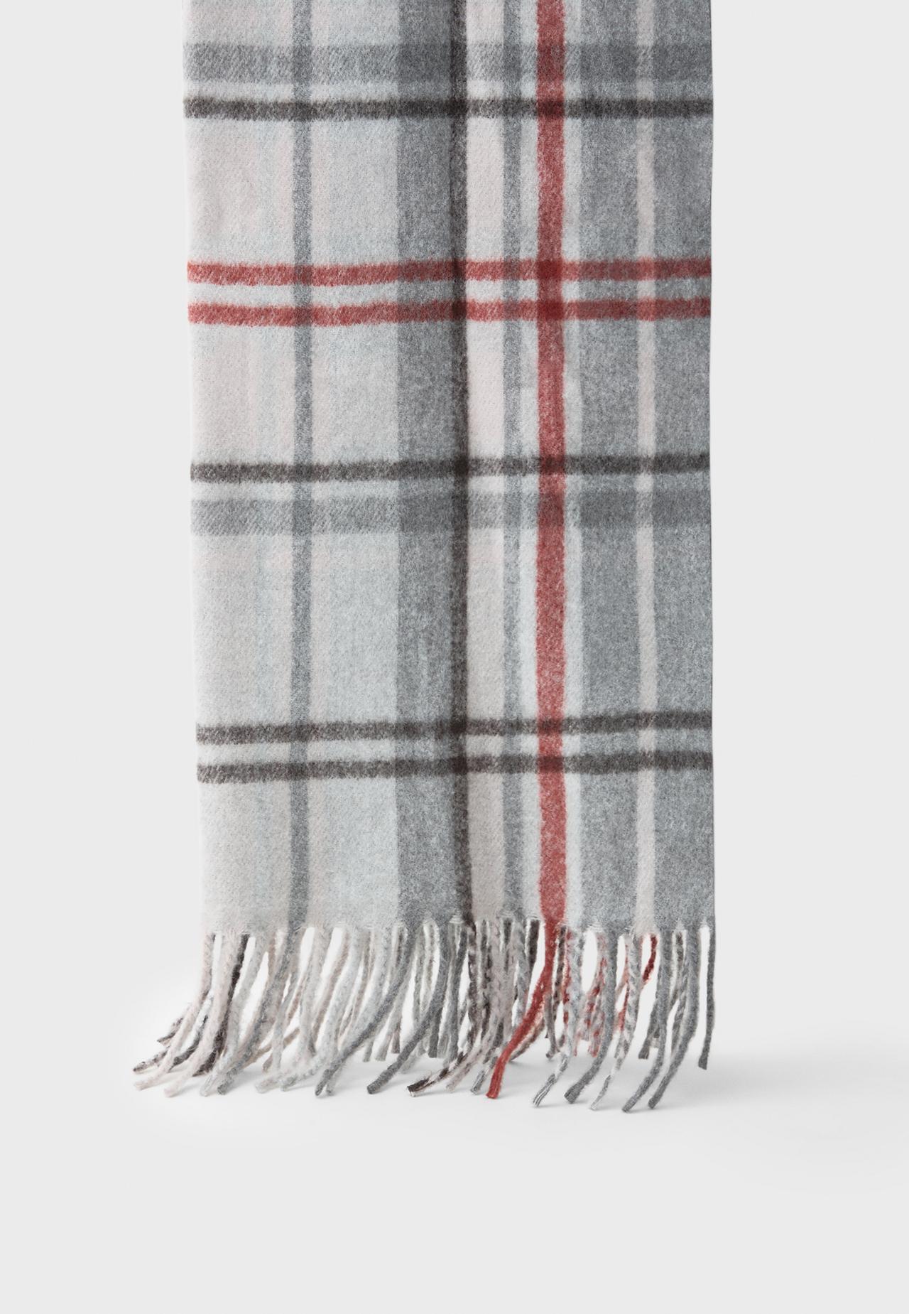 Checked scarf — Dark grey