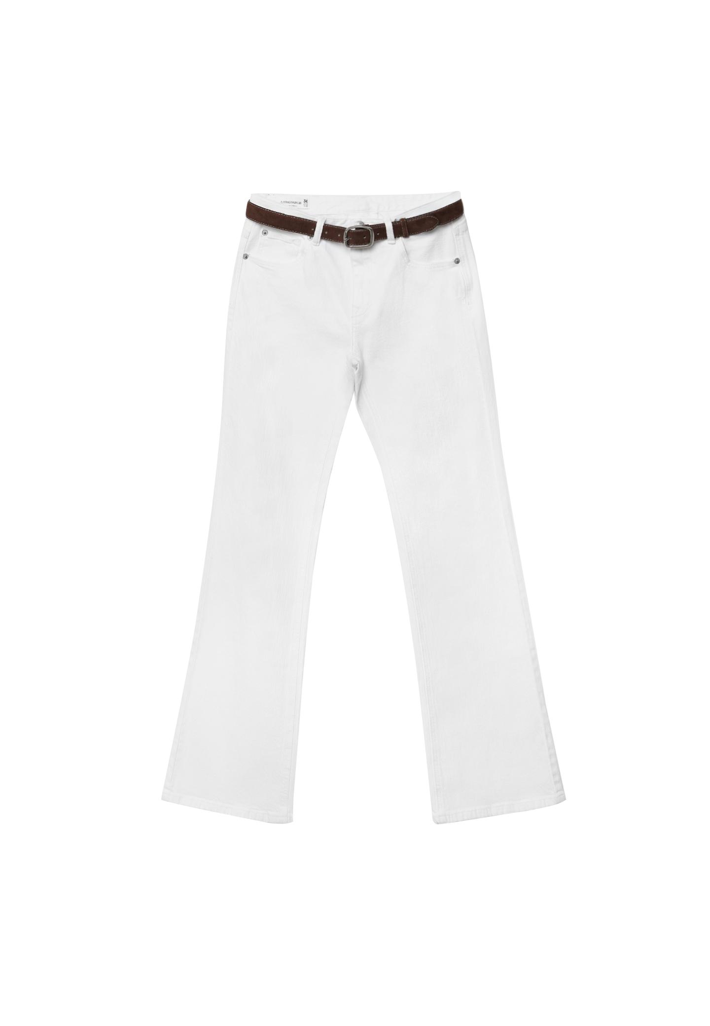 D68 kemerli bootcut jean - Görsel 9