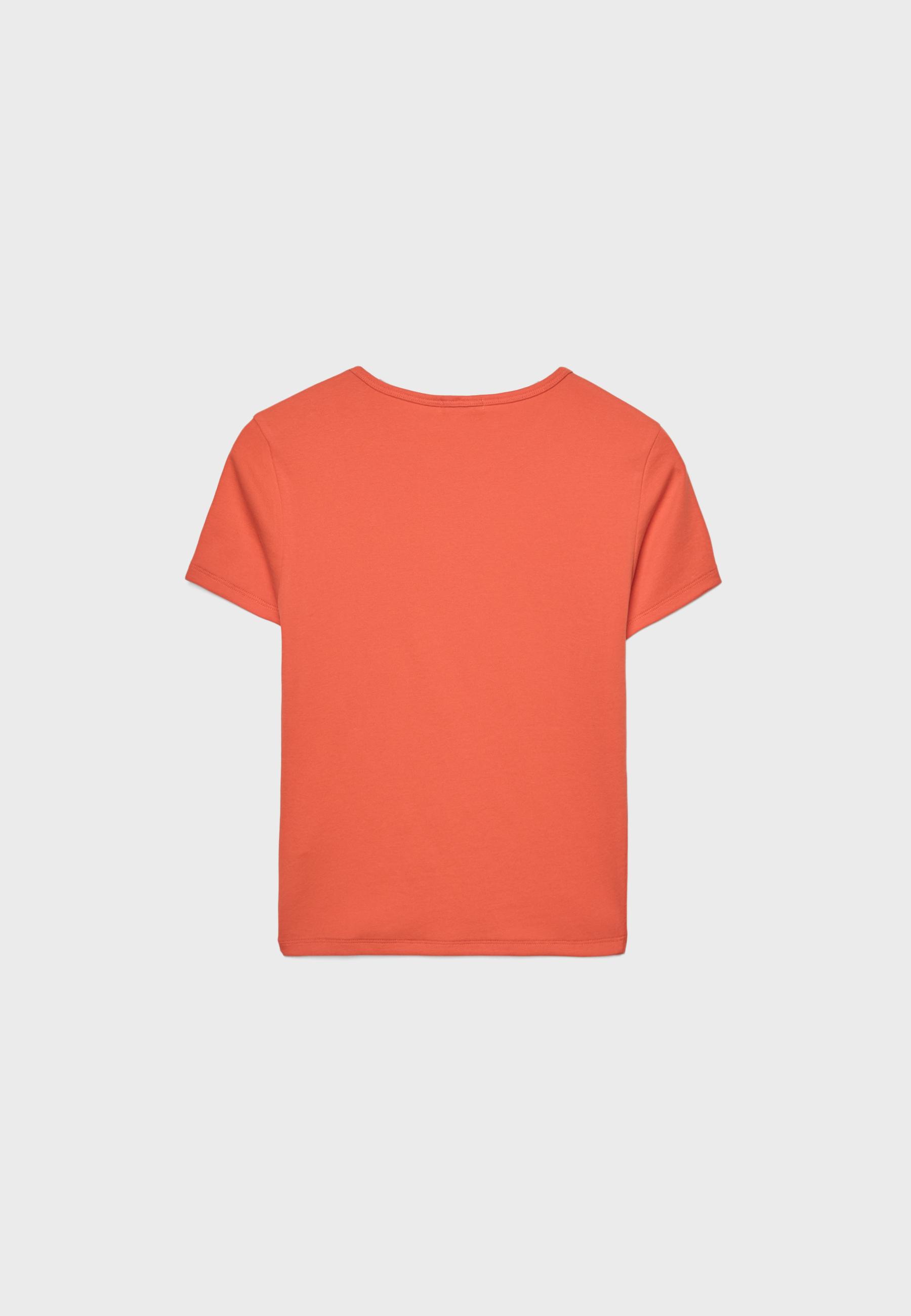Basic slim fit T-shirt — Orange