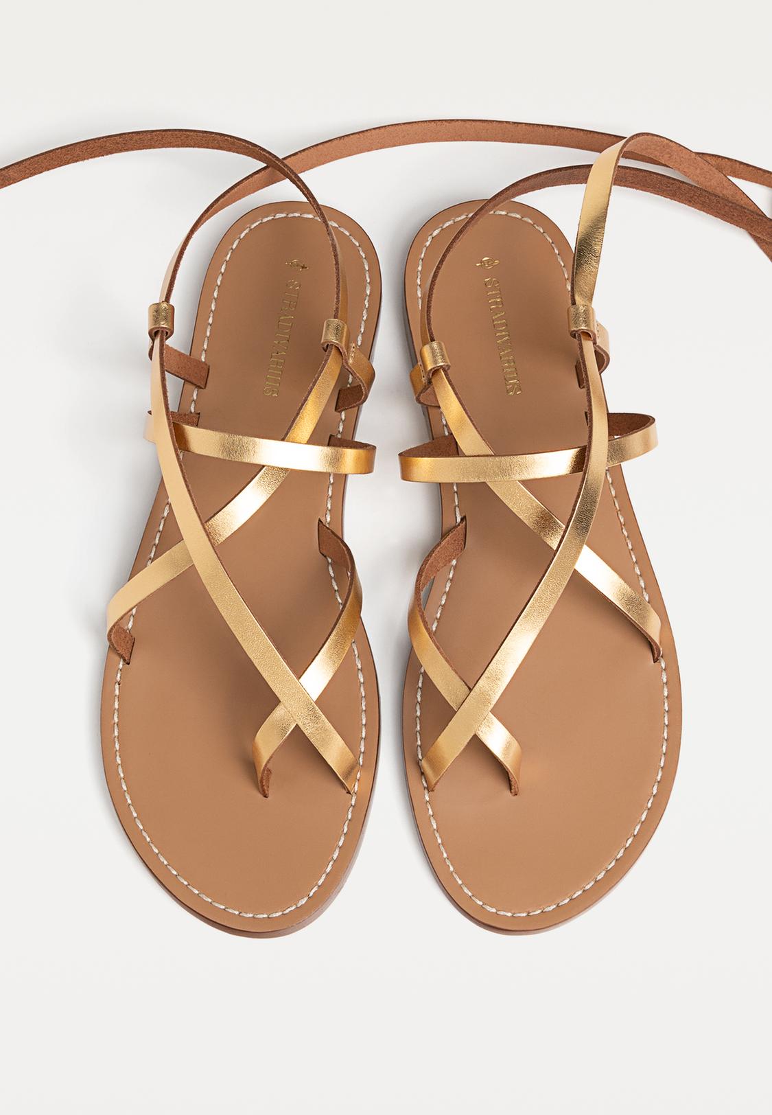 Stradivarius Sandalias Tacon Tiras Atadas Stradivarius España