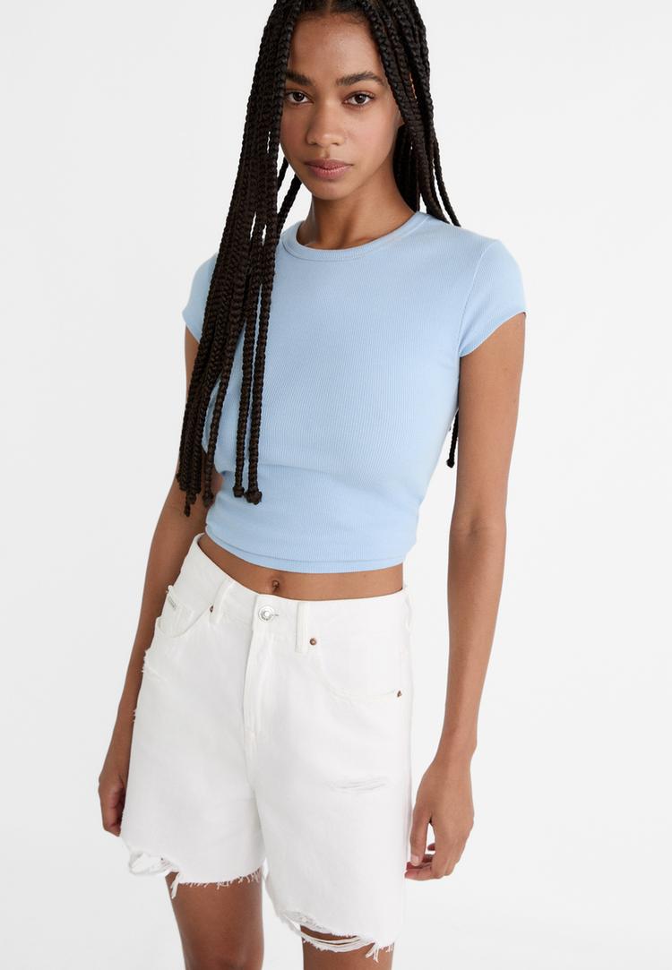 d93 short denim longline