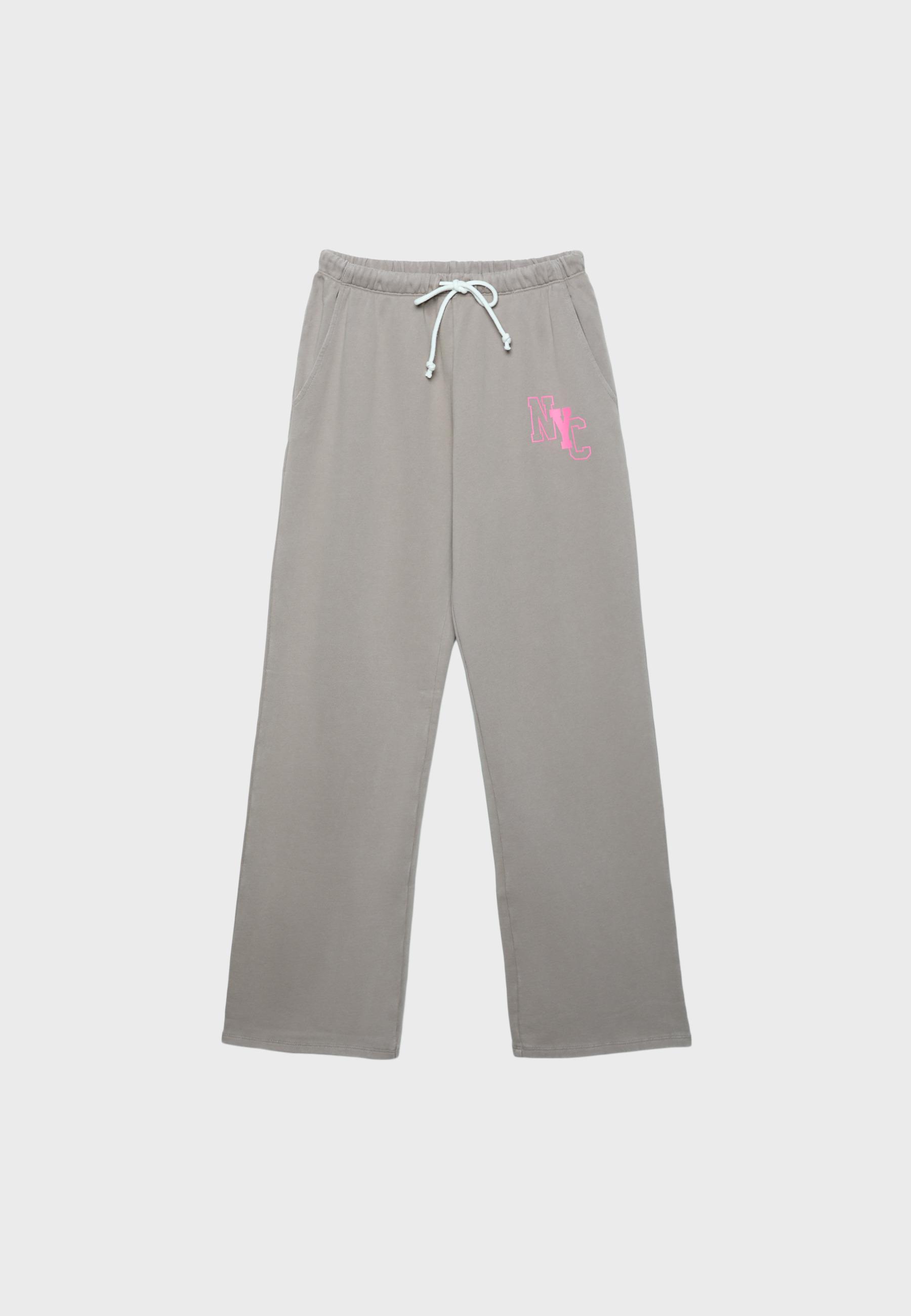 Positional washed effect jogger trousers — Beige