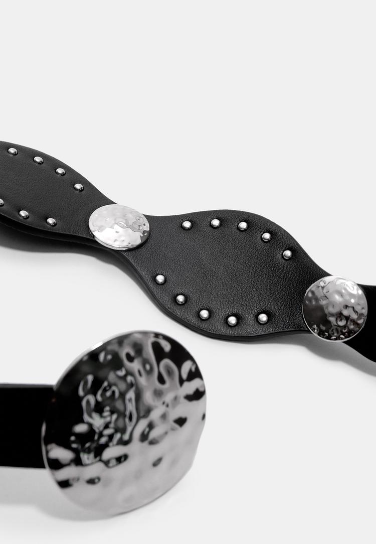 semi wide scalloped belt