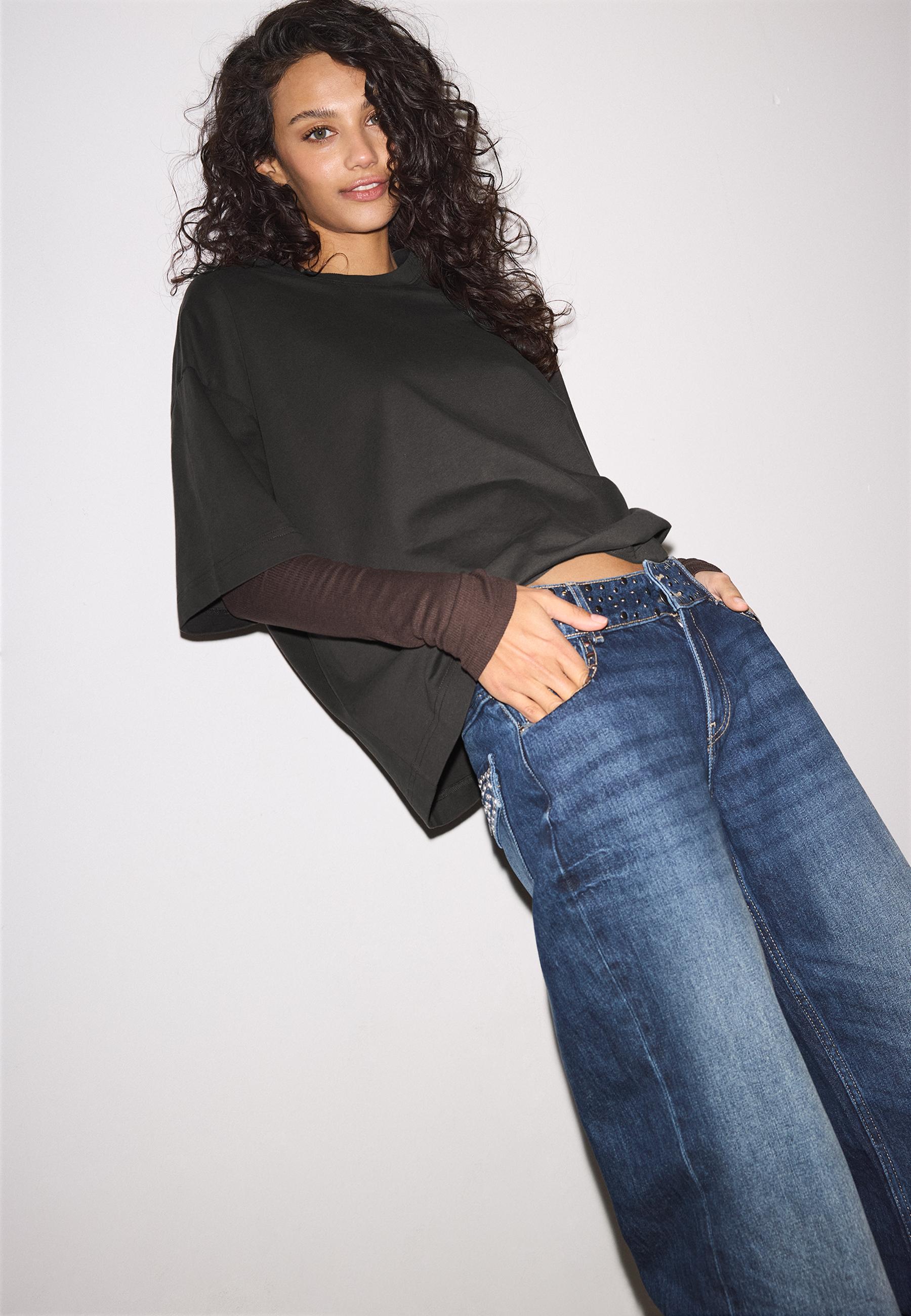 Oversize short sleeve T-shirt — Brown