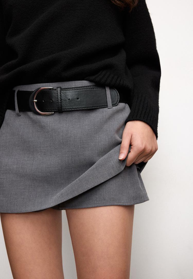 mini gonna pantalone elegante con cintura