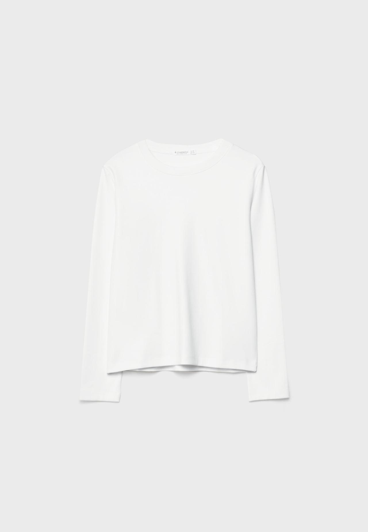 Basic regular fit cotton T-shirt — Ecru