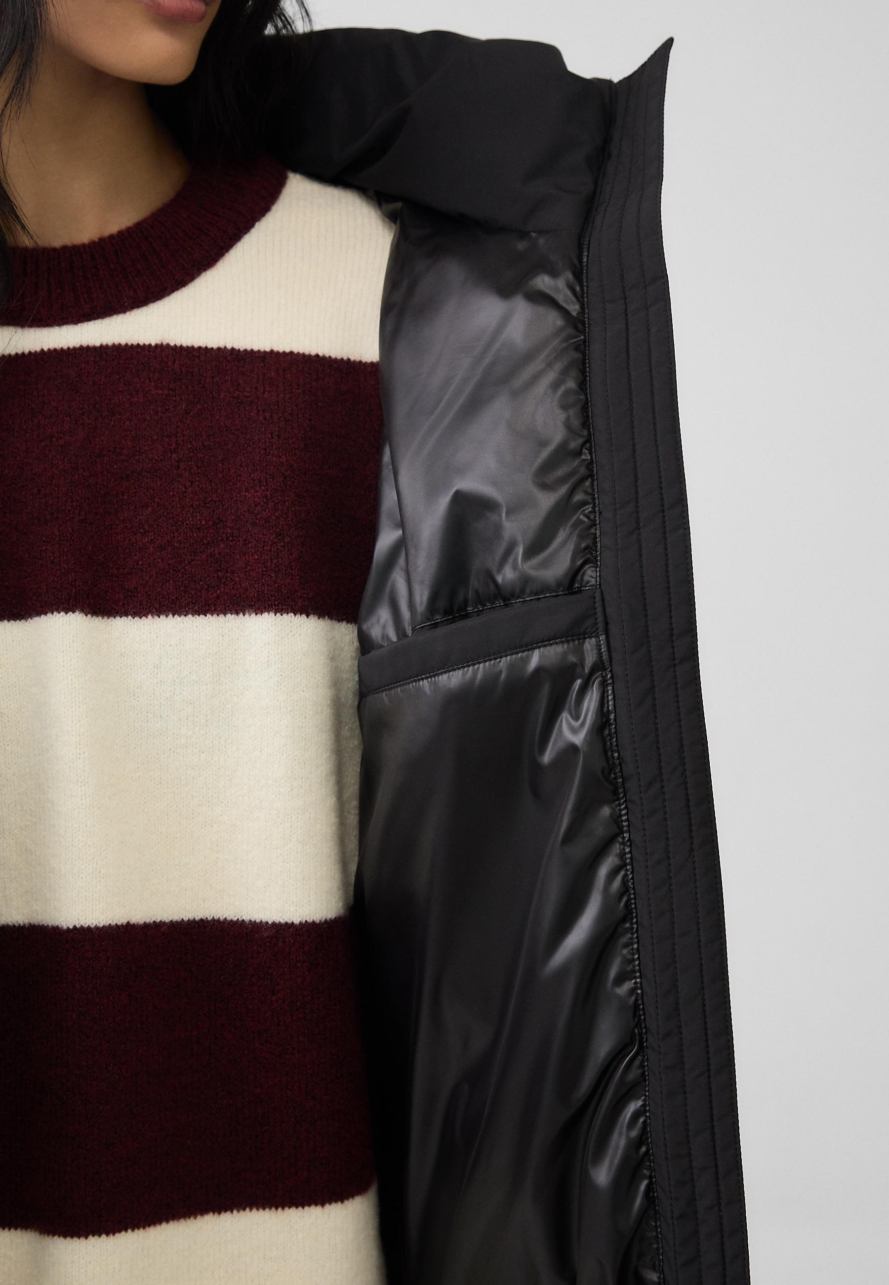 Hooded padded jacket — Black