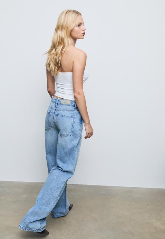 jeans straight fit brillos