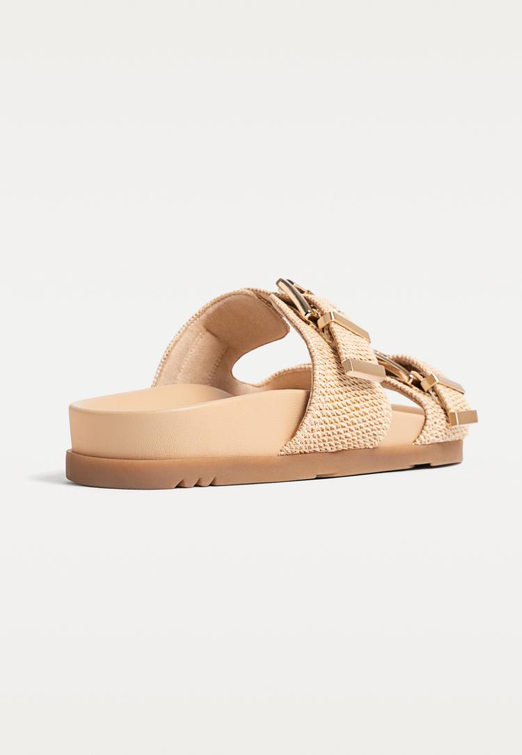sandalias planas hebillas