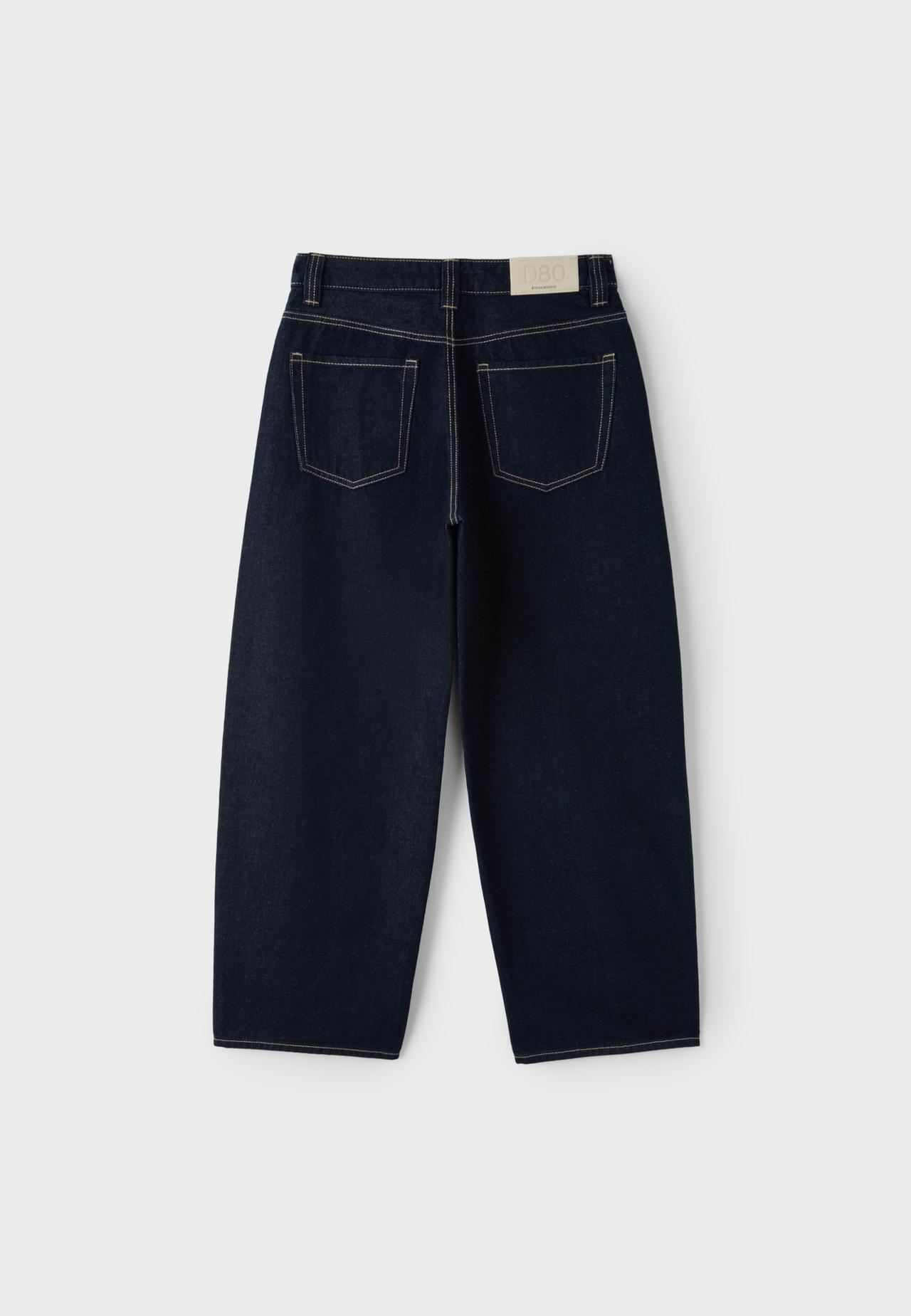 D80 Barrel fit jeans — RINSE BLUE DENIM