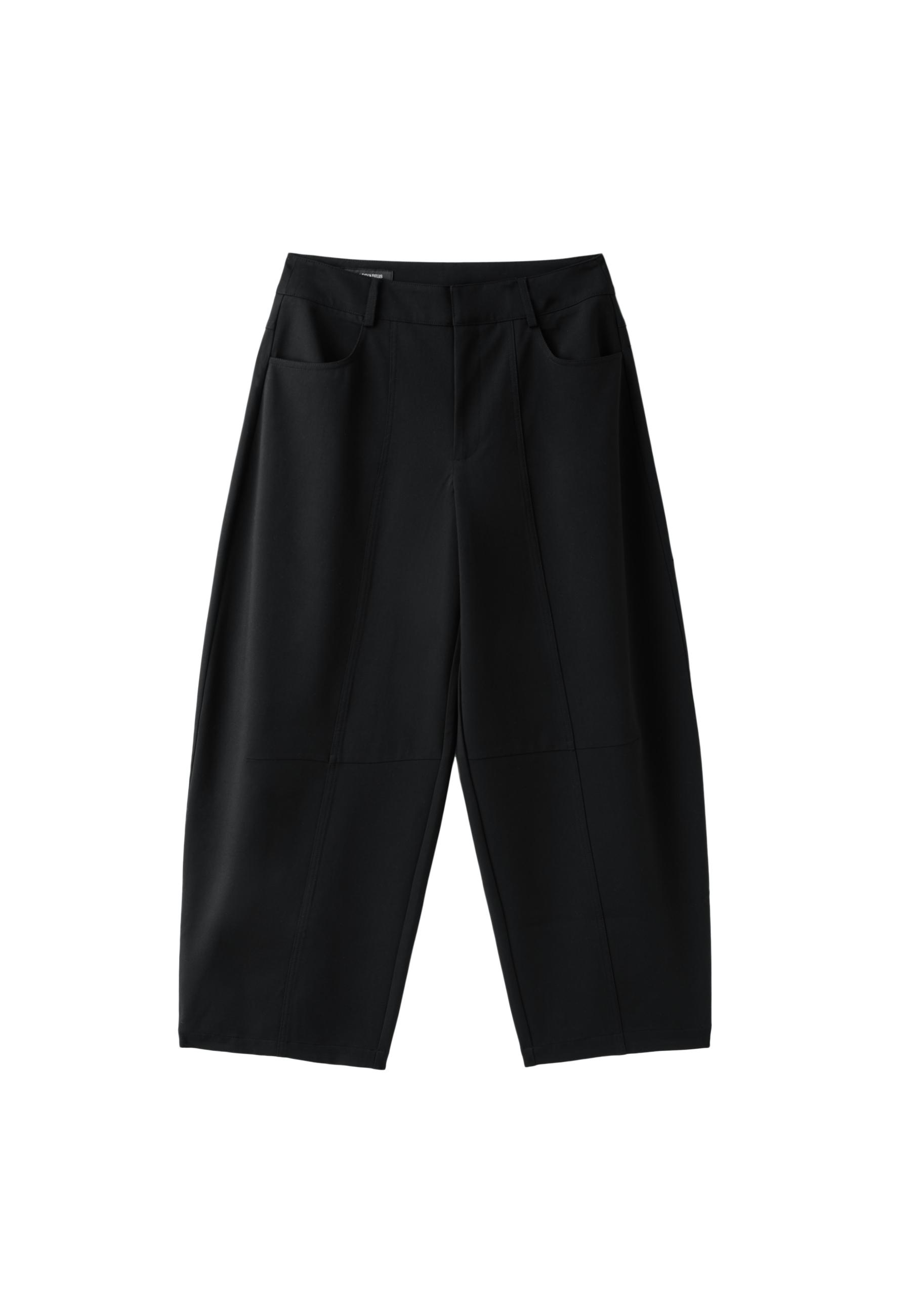 Tailored barrel trousers — Black