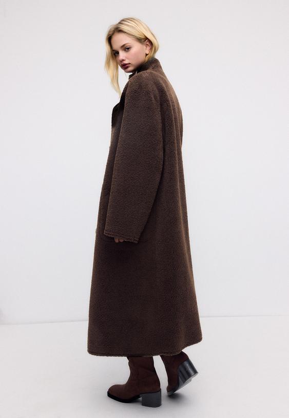 abrigo largo doble faz reversible