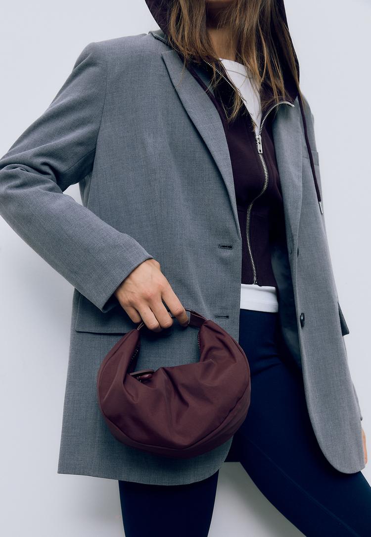 fabric crossbody moon bag