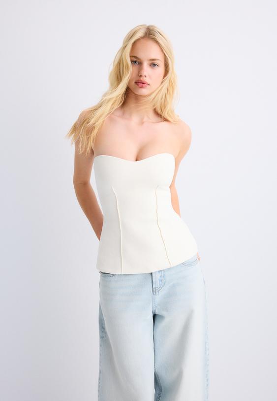 bandeau escote corazon