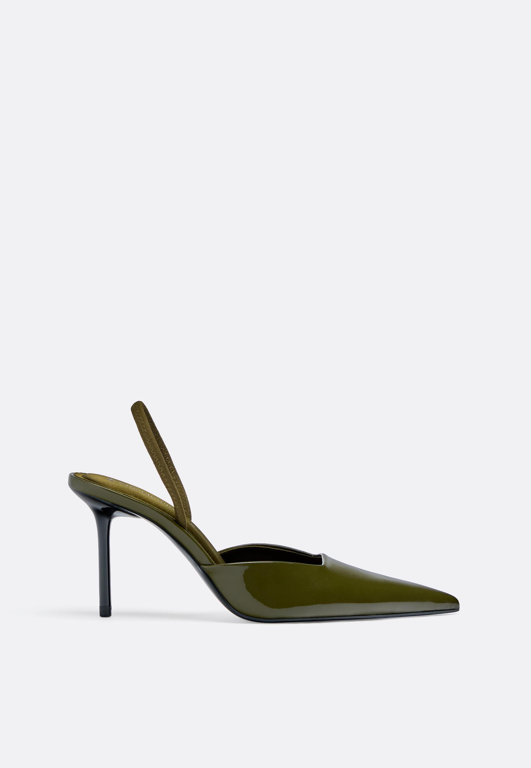Stradivarius Lackade Slingback-Skor dam